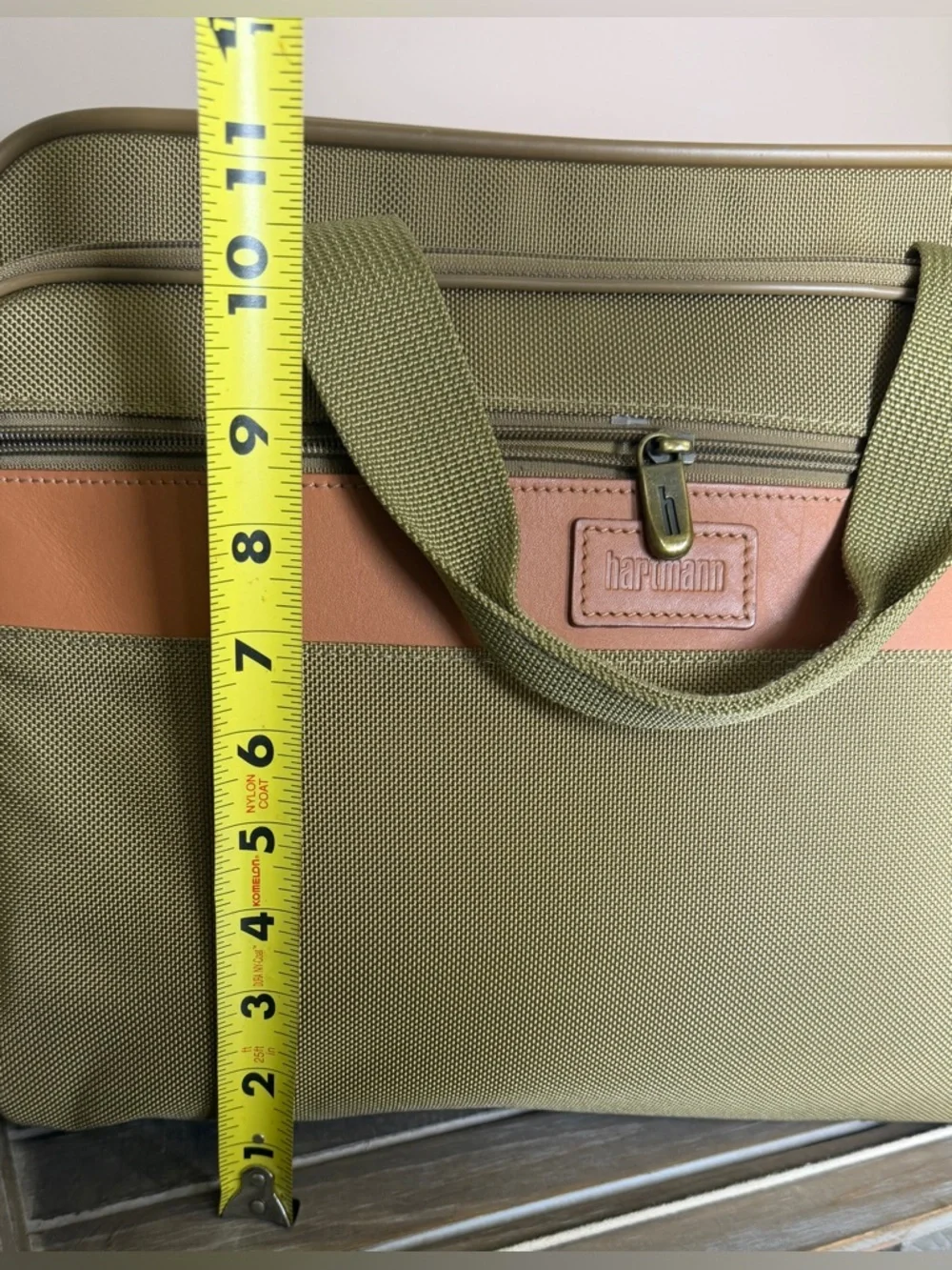 Hartmann Briefcase Satchel Attaché Leather Trim new not worn